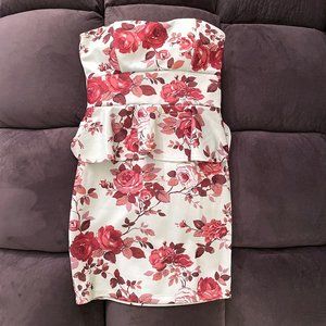 Mint -w- Rose Peplum Mini Dress - Sz M